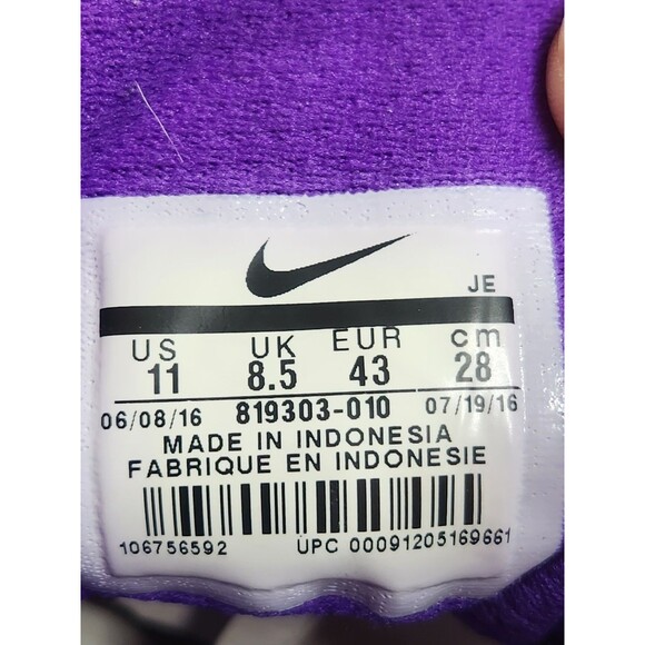 Nike Women's Revolution 3 Running Shoes. Black/Purple; Size US 11 - Picture 4 of 16